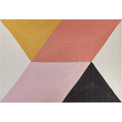 Alfombra de algodón multicolor Beliani - 160 x 230 cm Diseño moderno Alfombra de algodón multicolor Beliani - 160 x 230 cm Diseño moderno