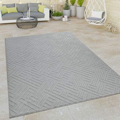 Paco Home - Alfombra De Tejido Plano Interior Y Exterior Efecto Tridimensional Diseño Geométrico Oriental Gris 120x170 Cm Paco Home - Alfombra De Tejido Plano Interior Y Exterior Efecto Tridimensional Diseño Geométrico Oriental Gris 120x170 Cm