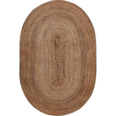 BELIANI Alfombra De Yute Beige 100 X 150 Cm Trenzada Suelo Radiante Sala De Estar Dormitorio Demirci BELIANI Alfombra De Yute Beige 100 X 150 Cm Trenzada Suelo Radiante Sala De Estar Dormitorio Demirci