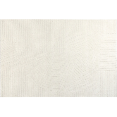 Beliani - Alfombra Lana Beige 200 X 300 Cm Motivo Abstracto Tallado Sala De Estar Dormitorio Diseño Moderno Minimalista Dagari Beliani - Alfombra Lana Beige 200 X 300 Cm Motivo Abstracto Tallado Sala De Estar Dormitorio Diseño Moderno Minimalista Dagari