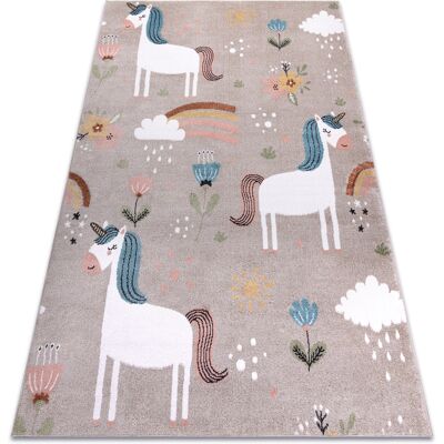 RugsX - Alfombra infantil Fun Sweety unicornio arcoíris beige 160x220cm - Alfombra RugsX - Alfombra infantil Fun Sweety unicornio arcoíris beige 160x220cm - Alfombra