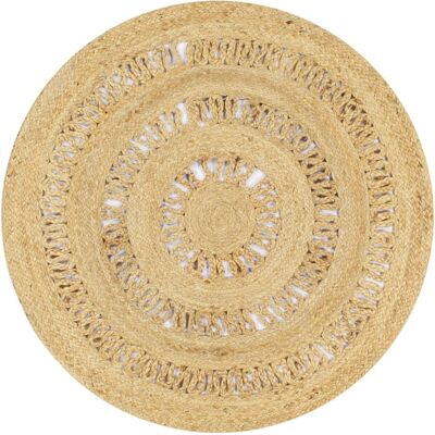 DÉCOSHOP26 Alfombra Hecha A Mano Yute Trenzado 90 Cm Dec023502 DÉCOSHOP26 Alfombra Hecha A Mano Yute Trenzado 90 Cm Dec023502