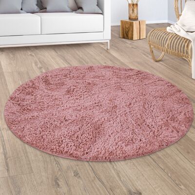 Paco Home Alfombra Salón Pelo Largo Shaggy Piel Sintética Mullida Marron Pinkrosa Ø 160 Cm Redon Paco Home Alfombra Salón Pelo Largo Shaggy Piel Sintética Mullida Marron Pinkrosa Ø 160 Cm Redon