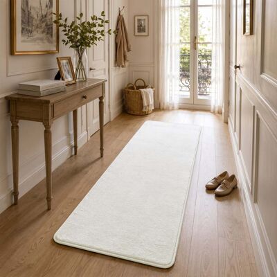 Vounot® Alfombra Moderna Para Salón 60x180cm, Crema Vounot® Alfombra Moderna Para Salón 60x180cm, Crema