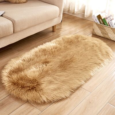 OEM Alfombra/felpudo De Imitación De Lana Para Salón, Sofá Y Dormitorio (4060 Cm, Color Caqui) OEM Alfombra/felpudo De Imitación De Lana Para Salón, Sofá Y Dormitorio (4060 Cm, Color Caqui)