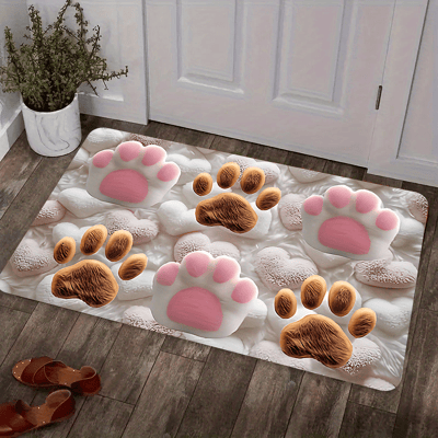 OEM Alfombra De Felpa Suave Con Estampado De Huellas De Gato (1 Unidad), Rosa Y Marrón, De Franela, Lavable A Máquina. Ideal Para La Sala De Estar, El Dormitorio, La Cocina, La Oficina, El Baño Y Para Gat OEM Alfombra De Felpa Suave Con Estampado De Huellas De Gato (1 Unidad), Rosa Y Marrón, De Franela, Lavable A Máquina. Ideal Para La Sala De Estar, El Dormitorio, La Cocina, La Oficina, El Baño Y Para Gat