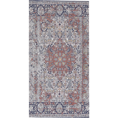 Alfombra Multicolor de Poliéster y Algodón 80x150cm - Estilo Oriental Alfombra Multicolor de Poliéster y Algodón 80x150cm - Estilo Oriental