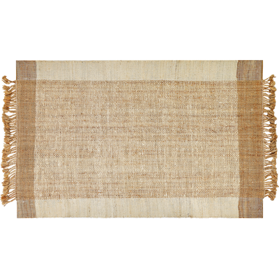 Alfombra de Yute Beige - 160x230cm, Estilo Boho, Hecha a Mano Alfombra de Yute Beige - 160x230cm, Estilo Boho, Hecha a Mano