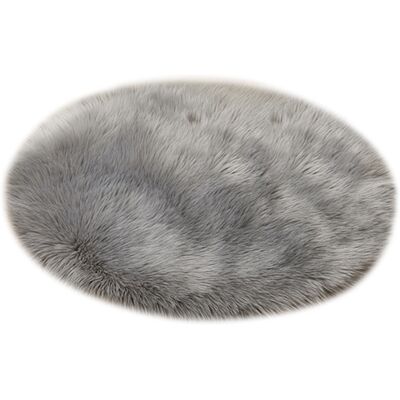 OEM Alfombra Redonda De Polilana Lisa, Lavable A Máquina, De Felpa Imitación Piel, De 60 Cm De Diámetro (gris Claro), Apta Para El Salón, El Dormitorio Y El Balcón. OEM Alfombra Redonda De Polilana Lisa, Lavable A Máquina, De Felpa Imitación Piel, De 60 Cm De Diámetro (gris Claro), Apta Para El Salón, El Dormitorio Y El Balcón.