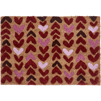 Beliani Timolan Felpudo - Diseño ecológico con corazones para interior Beliani Timolan Felpudo - Diseño ecológico con corazones para interior