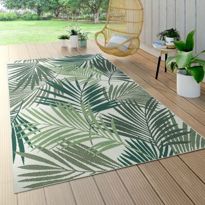 Paco Home Alfombra Interior Y Exterior De Tejido Plano Jungla Diseño Floral Palmeras Tallado Verde 280x380 Cm Paco Home Alfombra Interior Y Exterior De Tejido Plano Jungla Diseño Floral Palmeras Tallado Verde 280x380 Cm