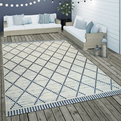 Paco Home Alfombra De Tejido Plano Interior Y Exterior Motivo Geométrico Rayas Rombos Blanco 80x150 Cm Paco Home Alfombra De Tejido Plano Interior Y Exterior Motivo Geométrico Rayas Rombos Blanco 80x150 Cm