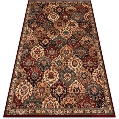 Alfombra de lana RugsX KASHQAI - Beige / Burdeos - 200x300cm - Alfombra Alfombra de lana RugsX KASHQAI - Beige / Burdeos - 200x300cm - Alfombra