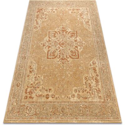 Rugsx - Alfombra de lana Legend 468 03 GB700 Osta - Rosetón, estructura, beige / rojo - Alfombra Rugsx - Alfombra de lana Legend 468 03 GB700 Osta - Rosetón, estructura, beige / rojo - Alfombra