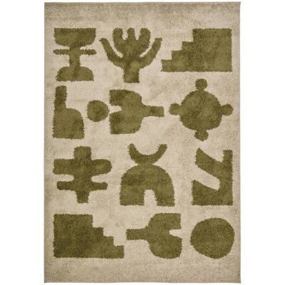 Alfombra Nyero Rectangular, 160 X 230 Cm, Verde - Atmosphera Créateur D'Intérieur Alfombra Nyero Rectangular, 160 X 230 Cm, Verde - Atmosphera Créateur D'Intérieur