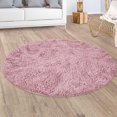 Paco Home Alfombra Salón Pelo Largo Shaggy Piel Sintética Mullida Rosa Ø 200 Cm Redon Paco Home Alfombra Salón Pelo Largo Shaggy Piel Sintética Mullida Rosa Ø 200 Cm Redon