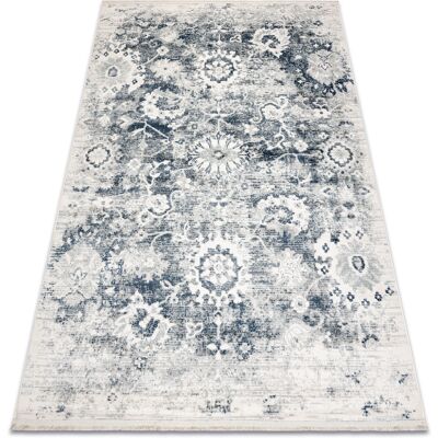Alfombra moderna RugsX DISTIN 0822A azul marino / azul / blanca - Vintage, flecos Alfombra moderna RugsX DISTIN 0822A azul marino / azul / blanca - Vintage, flecos