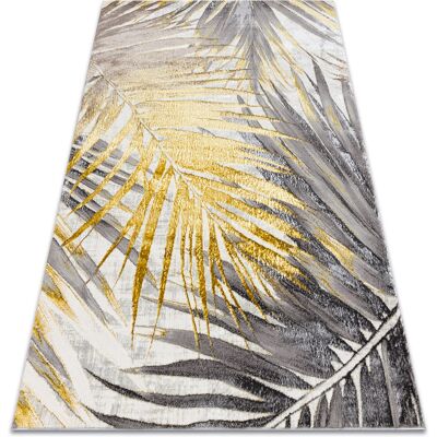 Rugsx - Bliss Z217az276 Alfombra Dorado / Gris - Hojas De Palma, Moderna, Estructural Yellow 80x150 Cm Rugsx - Bliss Z217az276 Alfombra Dorado / Gris - Hojas De Palma, Moderna, Estructural Yellow 80x150 Cm