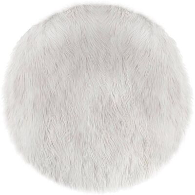 Atmosphera - Alfombra Infantil De Pelo Sintético - Blanco D. 90 Cm Créateur D'Intérieur Atmosphera - Alfombra Infantil De Pelo Sintético - Blanco D. 90 Cm Créateur D'Intérieur
