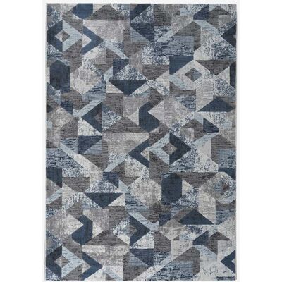 Muse Alfombra Moderna Geométrica Azul Rectangular Double Blu010 Muse Alfombra Moderna Geométrica Azul Rectangular Double Blu010