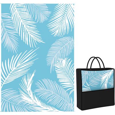 JHY DESIGN Alfombra Reversible Para Exteriores De 274 X 182 Cm, Alfombra De Suelo De Pp Resistente A La Intemperie, Bolsa De Transporte, Color Azul. JHY DESIGN Alfombra Reversible Para Exteriores De 274 X 182 Cm, Alfombra De Suelo De Pp Resistente A La Intemperie, Bolsa De Transporte, Color Azul.