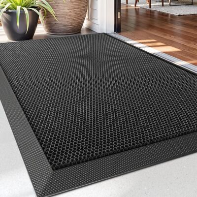 OEM Felpudo De Exterior De 60×90 Cm, Negro, Antideslizante/impermeable, De Perfil Bajo, Para Jardín/patio. OEM Felpudo De Exterior De 60×90 Cm, Negro, Antideslizante/impermeable, De Perfil Bajo, Para Jardín/patio.