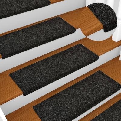 Décoshop26 - Alfombras De Escalera 15 Piezas Tela Punzonada 65x25 Cm Negro Dec023806 Décoshop26 - Alfombras De Escalera 15 Piezas Tela Punzonada 65x25 Cm Negro Dec023806