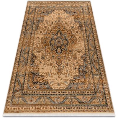 Rugsx - Alfombra Keshan Franjas, Ornamento, Marco Oriental 8995/53565 Beige / Azul Beige 300x380 Cm Rugsx - Alfombra Keshan Franjas, Ornamento, Marco Oriental 8995/53565 Beige / Azul Beige 300x380 Cm