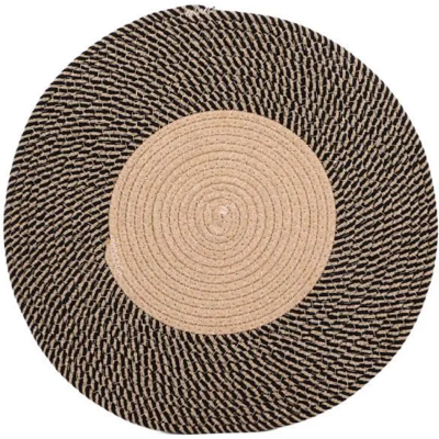 OEM Alfombra Redonda De Yute - Reversible - Estilo Retro - Duradera - Para Dormitorio/pasillo OEM Alfombra Redonda De Yute - Reversible - Estilo Retro - Duradera - Para Dormitorio/pasillo