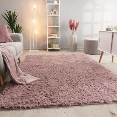 Paco Home Alfombra Salón Pelo Largo Shaggy Piel Sintética Mullida Rosa 160x220 Cm Paco Home Alfombra Salón Pelo Largo Shaggy Piel Sintética Mullida Rosa 160x220 Cm