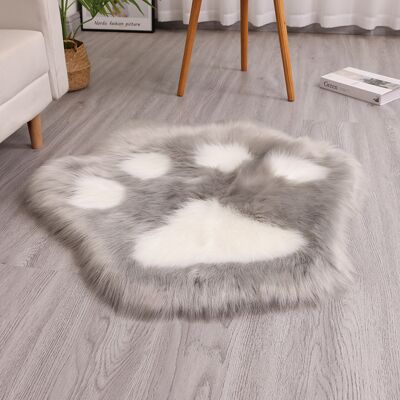 OEM Alfombra Con Estampado De Huellas De Gato, De Felpa Sintética, Lavable A Máquina, Ideal Para Salón, Sofá Y Dormitorio, 45 X 45 Cm (gris + Blanco). OEM Alfombra Con Estampado De Huellas De Gato, De Felpa Sintética, Lavable A Máquina, Ideal Para Salón, Sofá Y Dormitorio, 45 X 45 Cm (gris + Blanco).