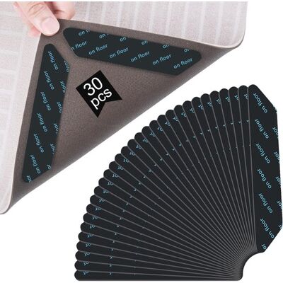OEM 30 Pegatinas Antideslizantes Para Alfombras, Con Reverso Antideslizante Reutilizable, Antideslizantes Por Ambos Lados Para Suelos Duros, Lavables Y Removibles (negras). OEM 30 Pegatinas Antideslizantes Para Alfombras, Con Reverso Antideslizante Reutilizable, Antideslizantes Por Ambos Lados Para Suelos Duros, Lavables Y Removibles (negras).