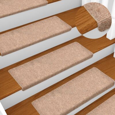 Décoshop26 - Alfombras De Escalera 15 Piezas Tela Punzonada 65x25 Cm Marrón Dec023804 Décoshop26 - Alfombras De Escalera 15 Piezas Tela Punzonada 65x25 Cm Marrón Dec023804