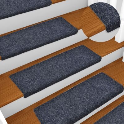 Hommoo - Alfombras De Escalera 15 Piezas Tela Punzonada 65x25 Cm Azul Dec023809 Hommoo - Alfombras De Escalera 15 Piezas Tela Punzonada 65x25 Cm Azul Dec023809