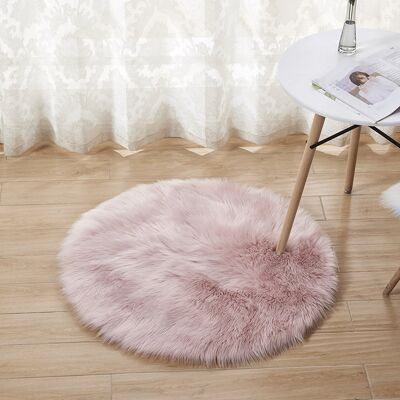 OEM Alfombra Redonda Lisa De Imitación Lana, Lavable A Máquina, De Aspecto Suave, 60 Cm De Diámetro (rosa). Ideal Para El Salón, El Dormitorio Y El Balcón. OEM Alfombra Redonda Lisa De Imitación Lana, Lavable A Máquina, De Aspecto Suave, 60 Cm De Diámetro (rosa). Ideal Para El Salón, El Dormitorio Y El Balcón.