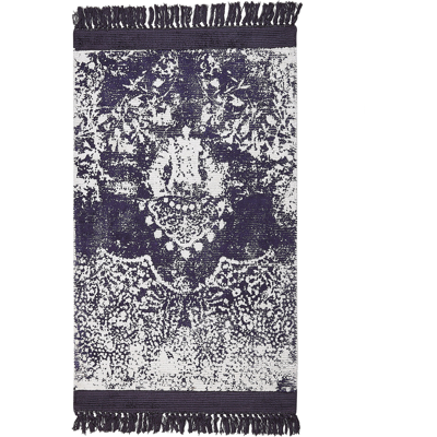 Alfombra de Viscosa Violeta y Blanca de Beliani - Estilo Vintage Alfombra de Viscosa Violeta y Blanca de Beliani - Estilo Vintage