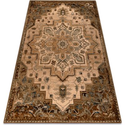 RUGSX Alfombra De Lana Omega Abbas Vintage, Roseta Camello Beige / Marrón Beige 200x300 Cm RUGSX Alfombra De Lana Omega Abbas Vintage, Roseta Camello Beige / Marrón Beige 200x300 Cm
