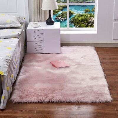OEM Alfombra Para Dormitorio, Sala De Estar, Mesita De Noche, Uso Doméstico, Alfombra De Piel Sintética, 6090cm (rosa) OEM Alfombra Para Dormitorio, Sala De Estar, Mesita De Noche, Uso Doméstico, Alfombra De Piel Sintética, 6090cm (rosa)