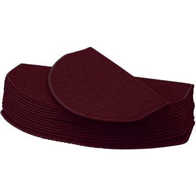 HHG - 585 - 65x25cm - Burdeos - Juego de alfomras de escalera HHG - 585 - 65x25cm - Burdeos - Juego de alfomras de escalera