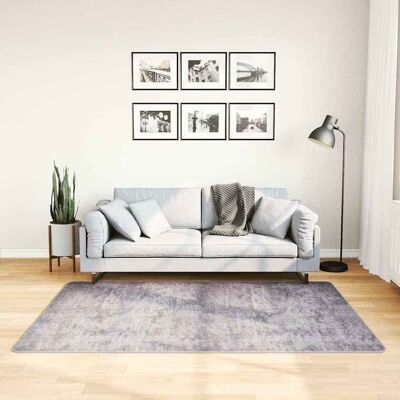 vidaXL Alfombra Gris Lavable Antideslizante - Alfombra vidaXL Alfombra Gris Lavable Antideslizante - Alfombra
