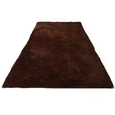 OEM Alfombra De Pelo Largo Para Salón - Marrón - Rectangular - Sintética - 100 X 160 Cm OEM Alfombra De Pelo Largo Para Salón - Marrón - Rectangular - Sintética - 100 X 160 Cm