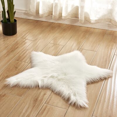 OEM Alfombra De Salón Con Forma De Estrella De Cinco Puntas, Fabricada En Felpa Artificial, Resistente A Las Manchas, Para Dormitorio, 6060 Cm, Lavable A Máquina (blanca). OEM Alfombra De Salón Con Forma De Estrella De Cinco Puntas, Fabricada En Felpa Artificial, Resistente A Las Manchas, Para Dormitorio, 6060 Cm, Lavable A Máquina (blanca).