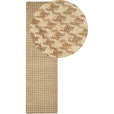 Alfombra de yute beige Beliani - 80 x 300 cm, Estilo boho Alfombra de yute beige Beliani - 80 x 300 cm, Estilo boho