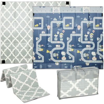 JHY DESIGN Alfombra De Juegos Para Bebé, Acolchada, Plegable, Reversible, 202 X 180,5 X 1 Cm, Laterales Plegables, Impermeable, Multicolor. JHY DESIGN Alfombra De Juegos Para Bebé, Acolchada, Plegable, Reversible, 202 X 180,5 X 1 Cm, Laterales Plegables, Impermeable, Multicolor.