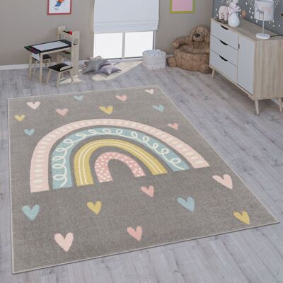 Paco Home - Alfombra Infantil Habitación Infantil Niña Niño Varios Estampados Y Tamaños Ø 120 Cm Redon, Gris 3 Paco Home - Alfombra Infantil Habitación Infantil Niña Niño Varios Estampados Y Tamaños Ø 120 Cm Redon, Gris 3