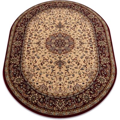 RUGSX Alfombra De Lana Polonia Oval Beshir Rosetón Rubí Claro 2 Red 170x235 Cm RUGSX Alfombra De Lana Polonia Oval Beshir Rosetón Rubí Claro 2 Red 170x235 Cm