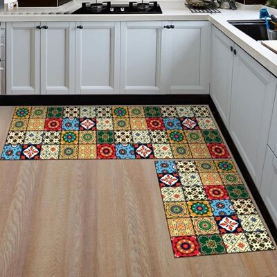 OEM Alfombra Antideslizante Tuserxln - Estilo Vintage - Juego De 2 - Amarilla - 40x60cm Y 40x120cm - Estampada OEM Alfombra Antideslizante Tuserxln - Estilo Vintage - Juego De 2 - Amarilla - 40x60cm Y 40x120cm - Estampada