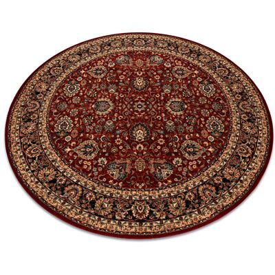 RUGSX Alfombra De Lana Kashqai 4362 300 Circulo Ornamento Burdeos / Negro Red Circulo 200 Cm RUGSX Alfombra De Lana Kashqai 4362 300 Circulo Ornamento Burdeos / Negro Red Circulo 200 Cm