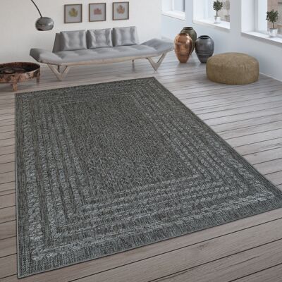 Paco Home Alfombra Interior Exterior Tejido Plano Motivo Escandinavo Efecto Sisal Gris 200x290 Cm Paco Home Alfombra Interior Exterior Tejido Plano Motivo Escandinavo Efecto Sisal Gris 200x290 Cm