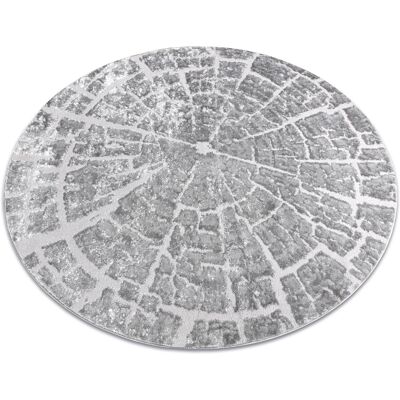 RUGSX Alfombra Mefe Moderna Circulo 6185 Árbol Madera - Structural Dos Niveles De Vellón Gris Grey Circulo 200 Cm RUGSX Alfombra Mefe Moderna Circulo 6185 Árbol Madera - Structural Dos Niveles De Vellón Gris Grey Circulo 200 Cm